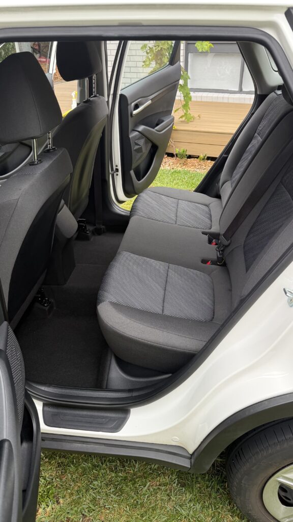 Kia interior photographed after detailing.
