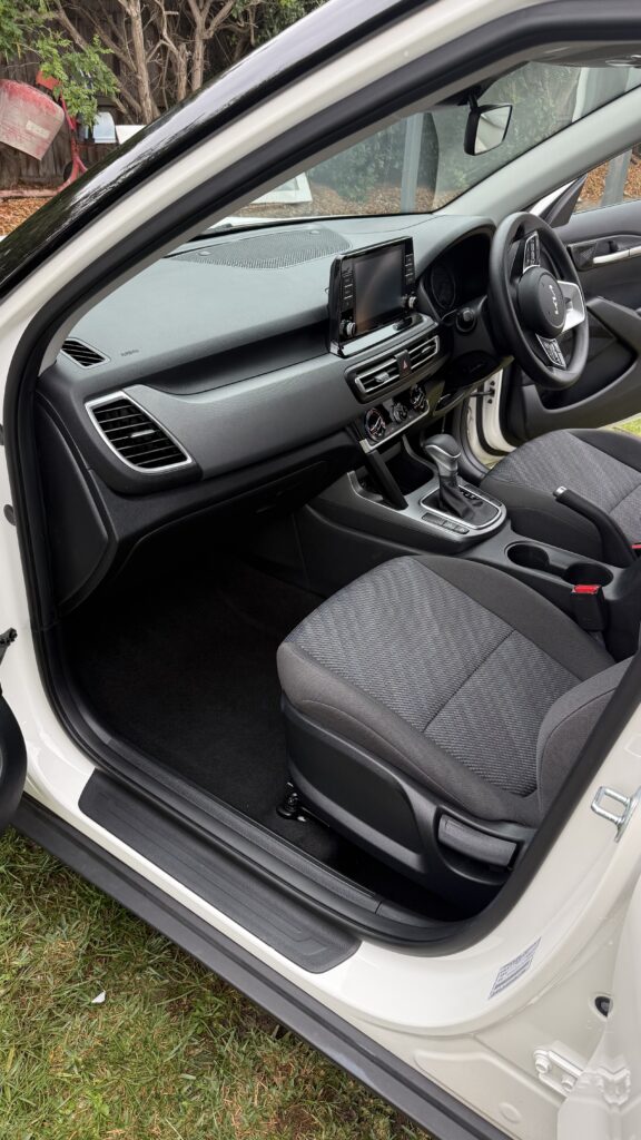 Kia interior photographed after detailing.