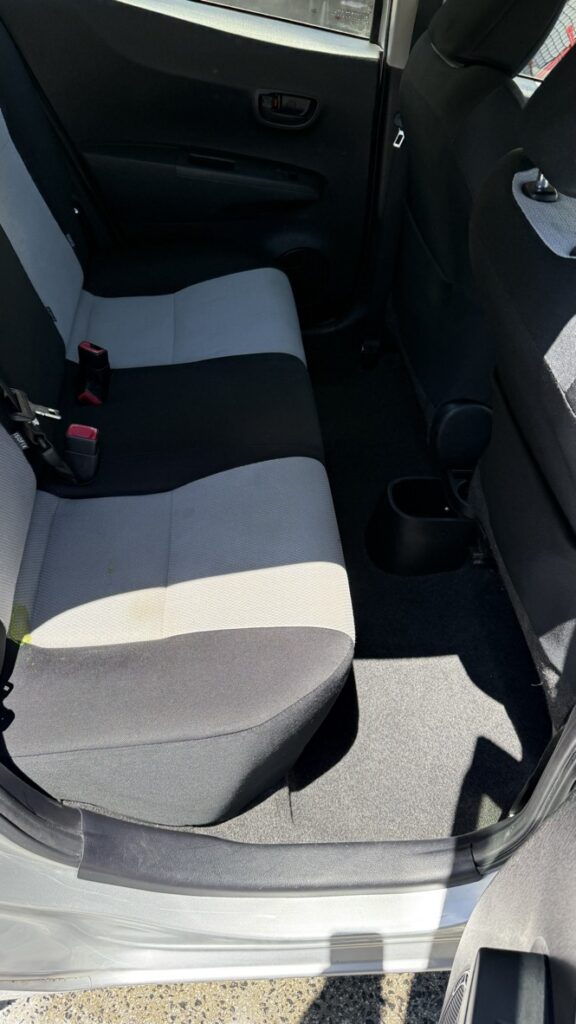 Yaris interior photographed after detailing.