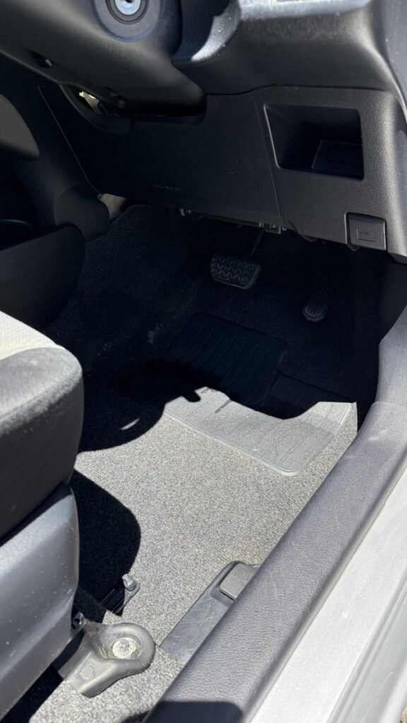 Yaris interior photographed after detailing.